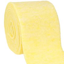 Itens Fita de feltro amarelo claro 15cm 5m