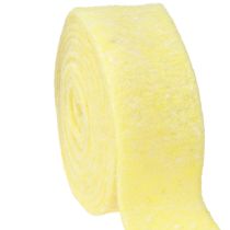 Itens Fita de feltro amarelo claro 7,5cm 5m