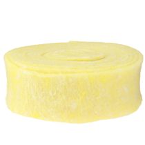 Itens Fita de feltro amarelo claro 7,5cm 5m