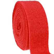 Itens Fita de feltro vermelha 7,5cm 5m