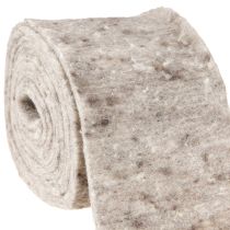 Itens Fita de feltro, fita adesiva cinza-natural 15cm 5m