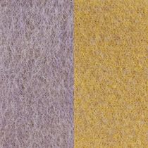 Itens Fita de feltro, fita de pote, fita de lã bicolor amarelo mostarda, violeta 15cm 5m