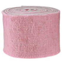 Itens Fita de feltro, fita pote dois tons rosa/cinza velho 15cm 5m