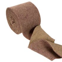 Itens Fita de feltro bicolor feita de feltro de lã, 100% lã, roxo/marrom, 15cm x 5m