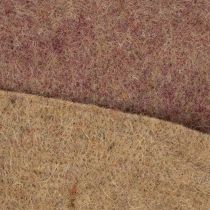 Itens Fita de feltro bicolor feita de feltro de lã, 100% lã, roxo/marrom, 15cm x 5m