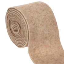 Itens Fita de feltro de lã bicolor, vendida por metro, para projetos criativos, marrom/branco, 15 cm x 5 m