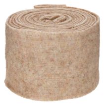 Itens Fita de feltro de lã bicolor, vendida por metro, para projetos criativos, marrom/branco, 15 cm x 5 m