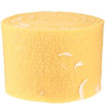 Itens Fita de feltro fita de lã tecido decorativo penas amarelas feltro de lã 15cm 5m