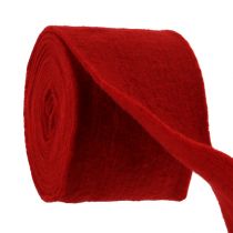 Itens Fita de feltro 15cm x 5m vermelho escuro