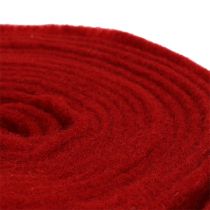 Itens Fita de feltro 15cm x 5m vermelho escuro