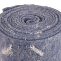 Fita de feltro fita de lã tecido decorativo penas azuis feltro de lã 15cm 5m