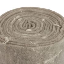 Fita de feltro fita de lã tecido decorativo penas cinza feltro de lã 15cm 5m