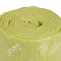 Itens Fita de feltro fita de lã tecido decorativo penas verdes claras feltro de lã 15cm 5m