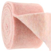 Fita de feltro, fita adesiva dois tons branco / rosa 15cm 5m
