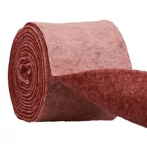 Fita de feltro fita decorativa rosa berry feltro de lã bicolor 15cm 5m