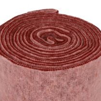 Fita de feltro fita decorativa rosa berry feltro de lã bicolor 15cm 5m