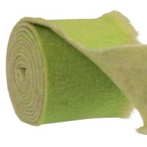 Fita de feltro Fita de lã Franzi feltro de lã verde claro 15cm 4m