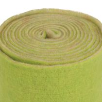 Fita de feltro Fita de lã Franzi feltro de lã verde claro 15cm 4m