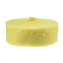 Itens Fita de feltro amarelo claro 7,5cm 5m