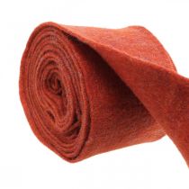Fita de feltro, fita adesiva, feltro de lã vermelho, dourado cintilante 15cm 5m