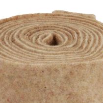 Fita de feltro fita de lã tecido decorativo marrom bege feltro de lã 7,5cm 5m