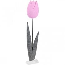Flor de feltro flor deco flor tulipa rosa Alt. 68cm