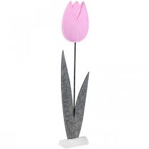 Itens Flor de feltro flor deco decoração de mesa rosa tulipa H68cm