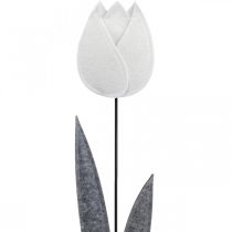 Flor de feltro flor deco flor tulipa branca Alt.68cm
