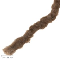 Itens Cordão de lã marrom, fita decorativa de 25m para arranjos florais e artesanato.