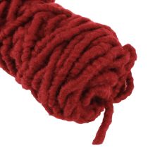 Itens Cordão de feltro fofo Mirabell 25m vermelho escuro