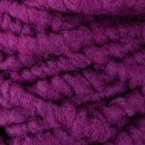 Itens Cordão de lã Mirabell macio roxo, 25m, fita decorativa para artesanato floral.