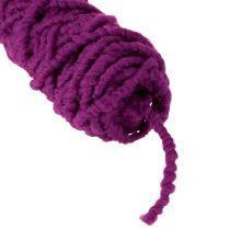 Itens Cordão de lã Mirabell macio roxo, 25m, fita decorativa para artesanato floral.