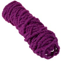 Itens Cordão de lã Mirabell macio roxo, 25m, fita decorativa para artesanato floral.