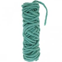 Cordão de lã de feltro com fio verde impermeável 20m