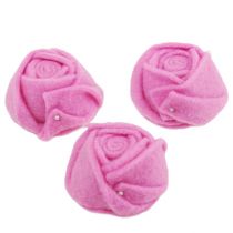 Feltro rosa rosa Ø8cm H4.5cm 6pcs