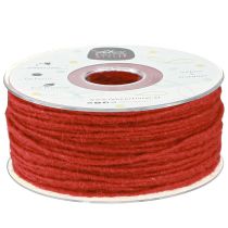 Itens Cordão de feltro fio de lã fio de lã pavio vermelho 100m