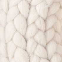 Itens Guirlanda decorativa de lã de feltro para pendurar em bege Ø30cm H4cm