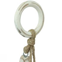 Itens Peixe em madeira de mangueira para pendurar Shabby Chic 19,5/15,5/10cm