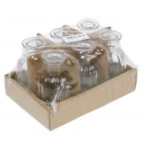 Itens Vaso para garrafa pequeno Ø5,5cm Alt.10,5cm transparente 6 unid.