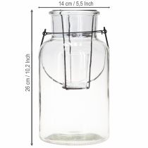 Itens Lanterna para decoração de garrafas vidro metal transparente preto Ø13cm