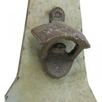 Abridor de garrafas com decoração vintage em metal com recipiente de recolha H41cm