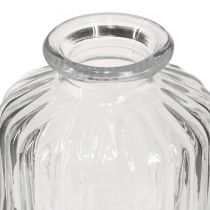 Itens Vaso de vidro mini vasos com decoração retrô H9cm 4 peças