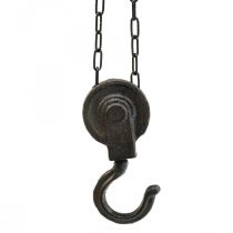 Itens Polia Deco Metal Deco Marrom Preto Vintage 40cm