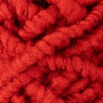 Itens Cordão de lã Mirabell macio com juta, vermelho, 25m