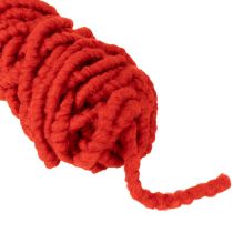 Itens Cordão de lã Mirabell macio com juta, vermelho, 25m
