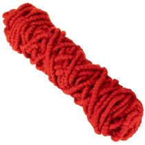 Itens Cordão de lã Mirabell macio com juta, vermelho, 25m