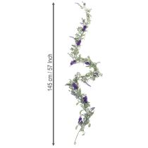 Itens Guirlanda Lilás Artificial para Decoração de Primavera, Ideal para Ocasiões Especiais e Design Sazonal, 145cm (2 peças)