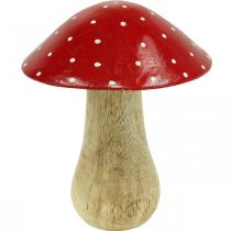 Fly agaric deco cogumelo de madeira decoração de outono madeira 11.5×Ø10cm