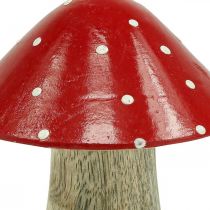 Fly agaric deco cogumelo de madeira decoração de outono madeira 10×8cm