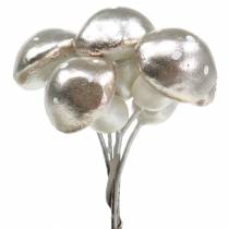 Toadstool on wire champagne 2.3cm 48pcs
